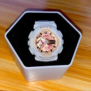 Casio Baby-G Watch White & Rose Gold